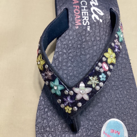 NWT Skechers Cali Meditation Daisy Delight flip flops - Picture 5 of 13